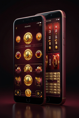 Smartphone mit Vegas Hero App